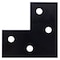 Hampton Hampton 6 in. H X 6 in. W X 1/8 in. D Black Steel Corner Plate 02-3411-410 - alternate 3